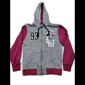 Mens Grey Echo Unltd Pull Over‎ Hoodie Size L Embroidered Rhino Logo Lightweight